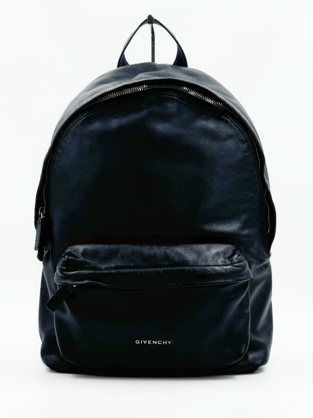 Givenchy Black Leather Backpack Front Pocket Designer Bag